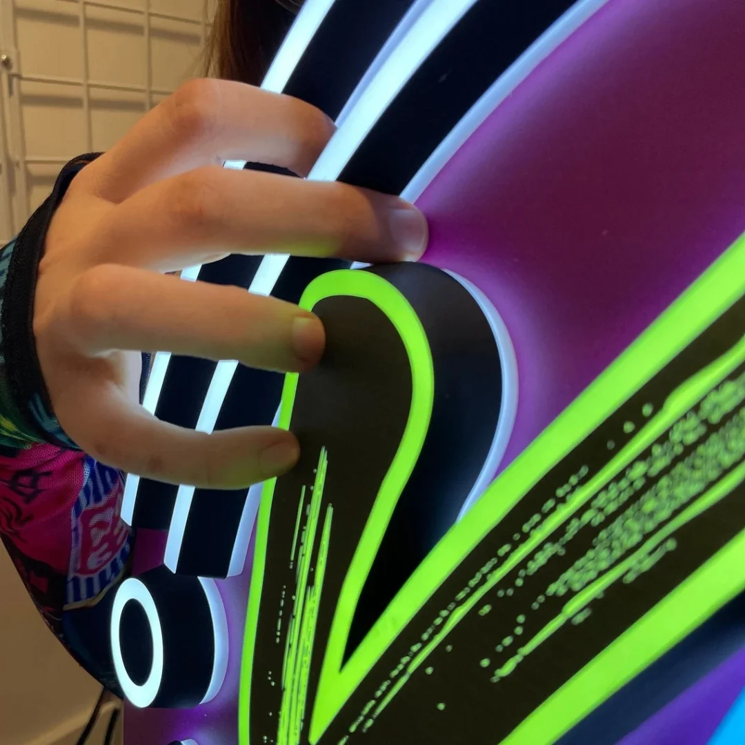 NEON Light SIGN, CUSTOM Neon Sign, 3d Acrylic Sign, Business Logo Sign, Personalized Business Growth Round Acrylic 3d Metal Sign