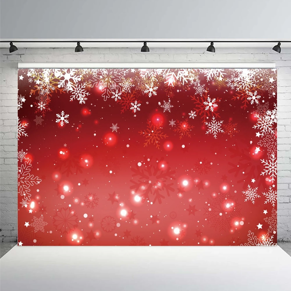 Christmas Backdrop Photography Winter Dreamy Glitter Snowflake Decoration Kids Portrait Birthday Party Photographic Background