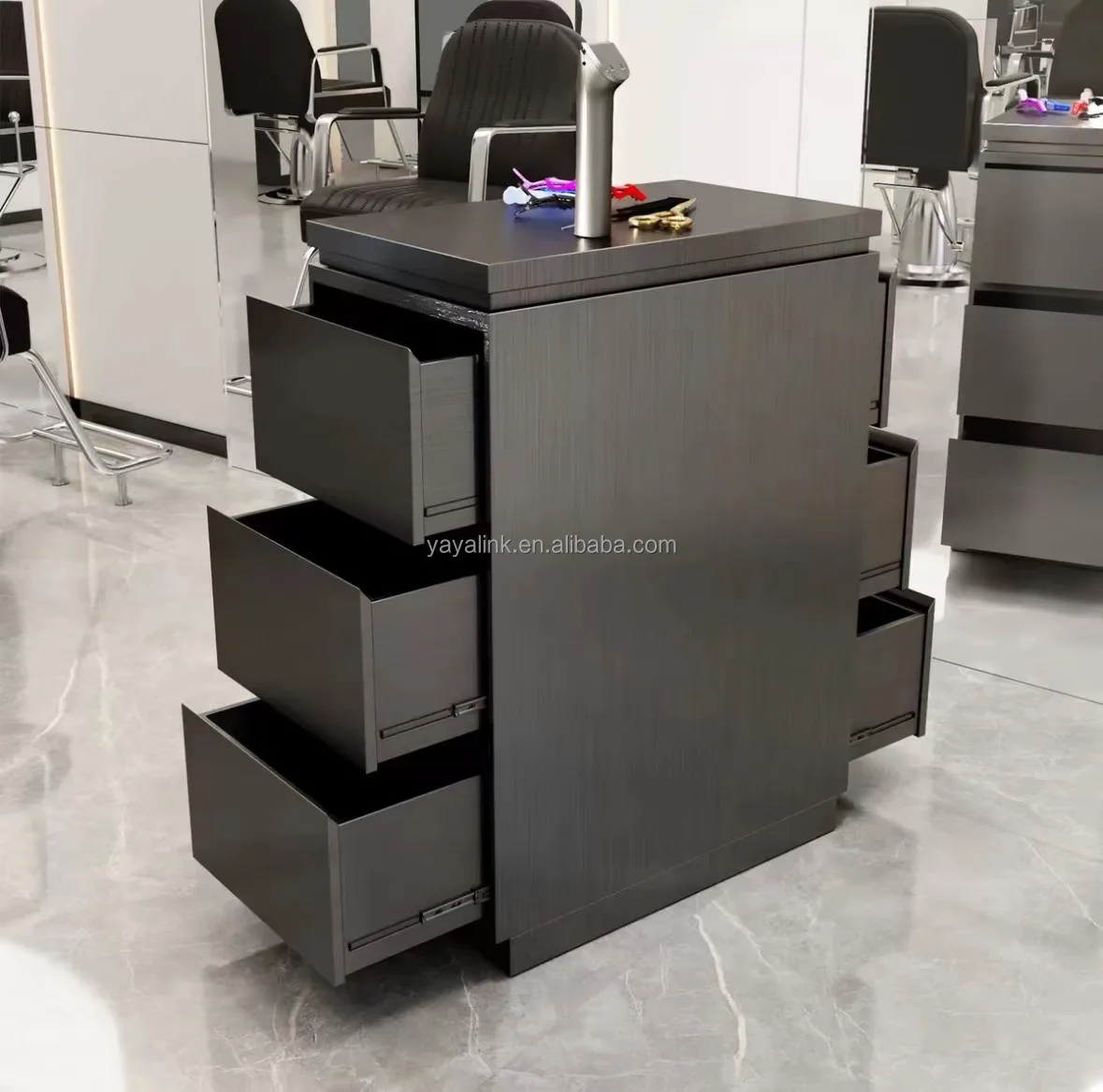 Professional Beauty Stainless Steel Trolley Luxury Beauty Salon Cabinet Tool Drawer Salon Beauty Trolley Two-way Drawer