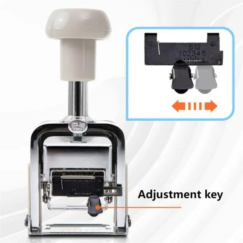 Цифровая автоматическая машина с номером, финансовый кодирующий офисный штамп с 6-15 цифрами, точное регулирование номера, удобная замена чернил