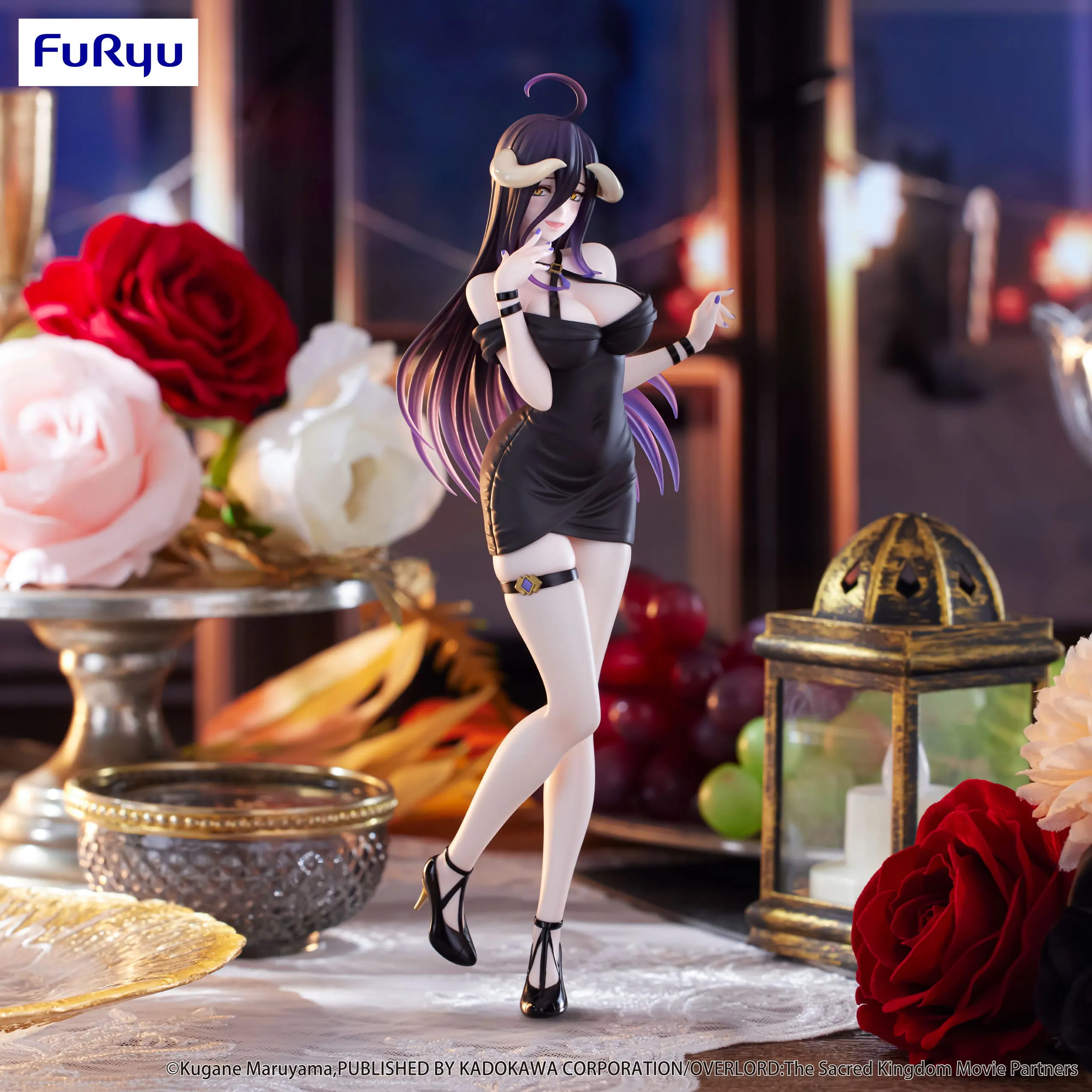 In Stock Original Furyu Anime OVERLORD Trio-Try-iT Figure -Albedo Mini Dress ver. Toys PVC Action Figure Model 21cm Figurine