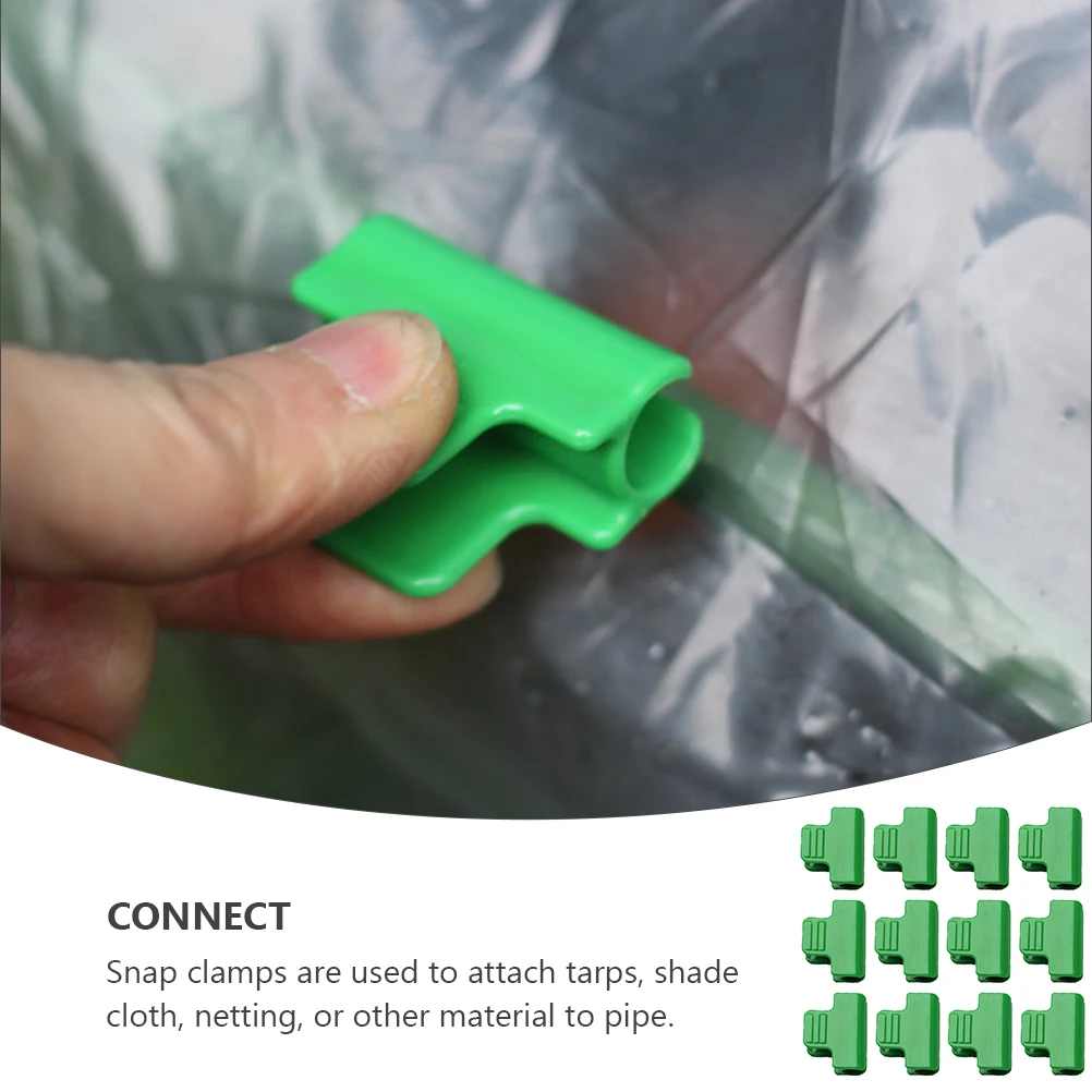

24 Pcs Plastic Clamps Snap Clips for Greenhouse Shade Cloth Tarps Netting Pipe Attachment Banner Frame Shelters Row Covers Tear