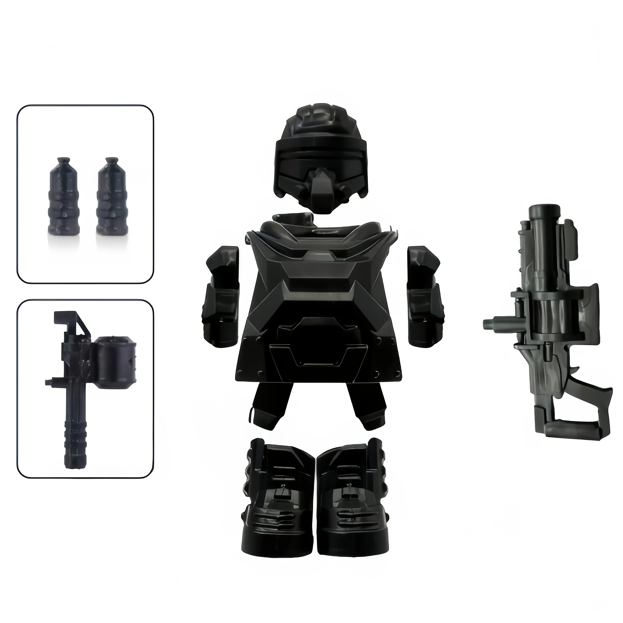 Powered Mecha Battle-Damaged Version Game Peripheral Model Assembly Figure, Suitable for Christmas Gifts/Halloween Gifts/Easter Gifts/Thanksgiving Gifts/Birthday Gifts, Perfect Home Decoration (Requires Self-Assembly)