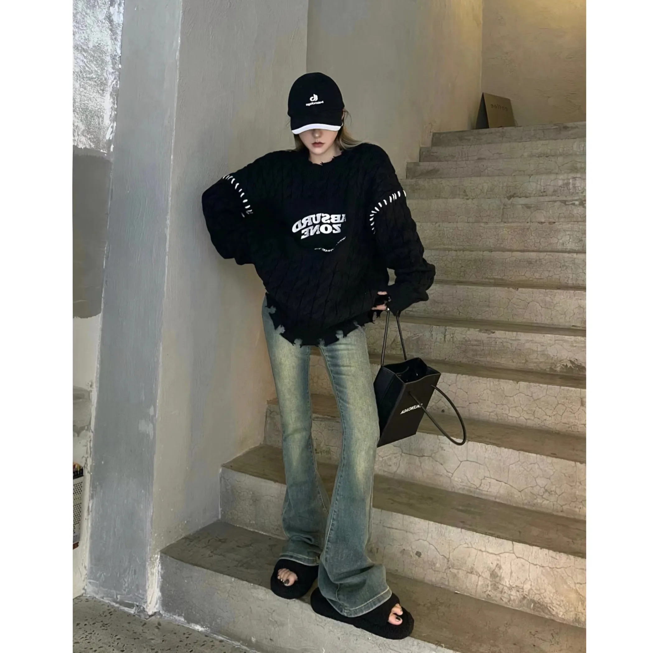 

Американские ретро-джинсы с высокой талией, расклешенные, удлиненные, для высоких женщин, стройнящие, в пол, модные, в стиле INS