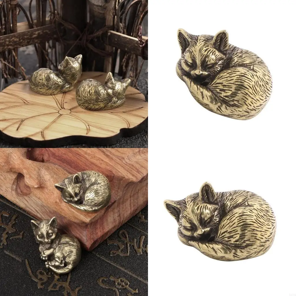 

X4ya реалистичные медные кошки статуэтки для коллекционеров и энтузиастов украшения