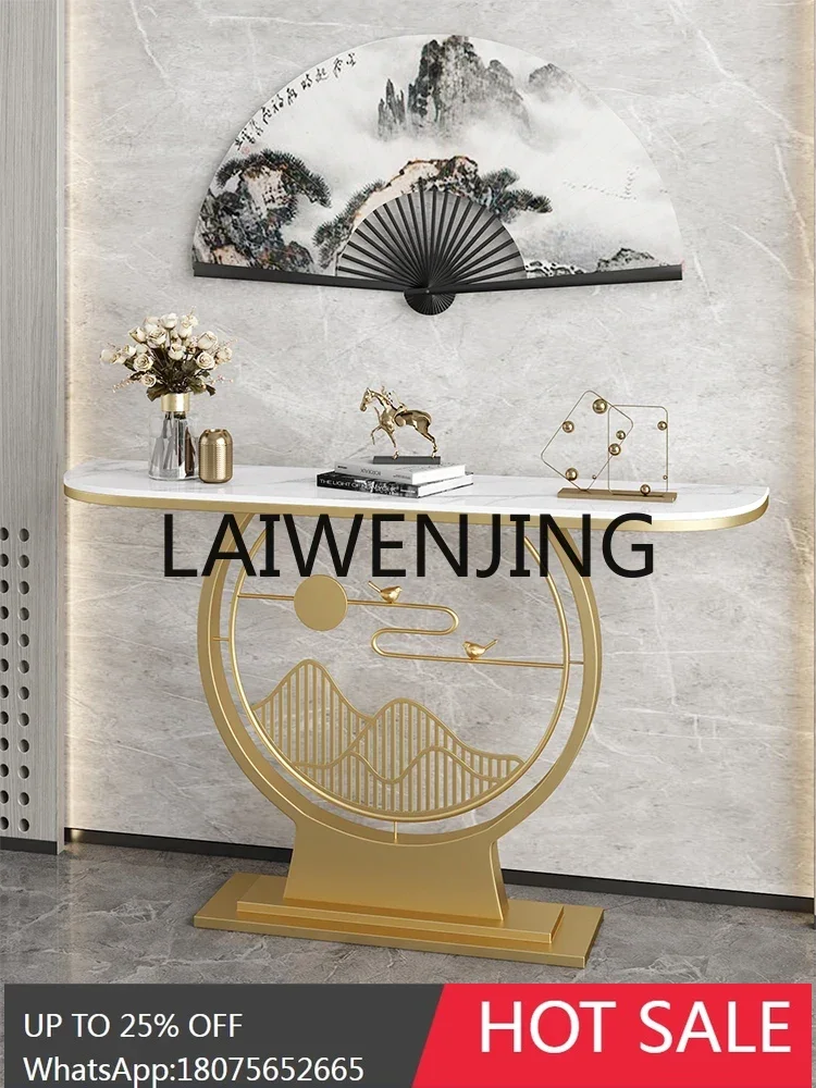 Modern light luxury porch cabinet rack new Chinese style strip case modern simple porch table