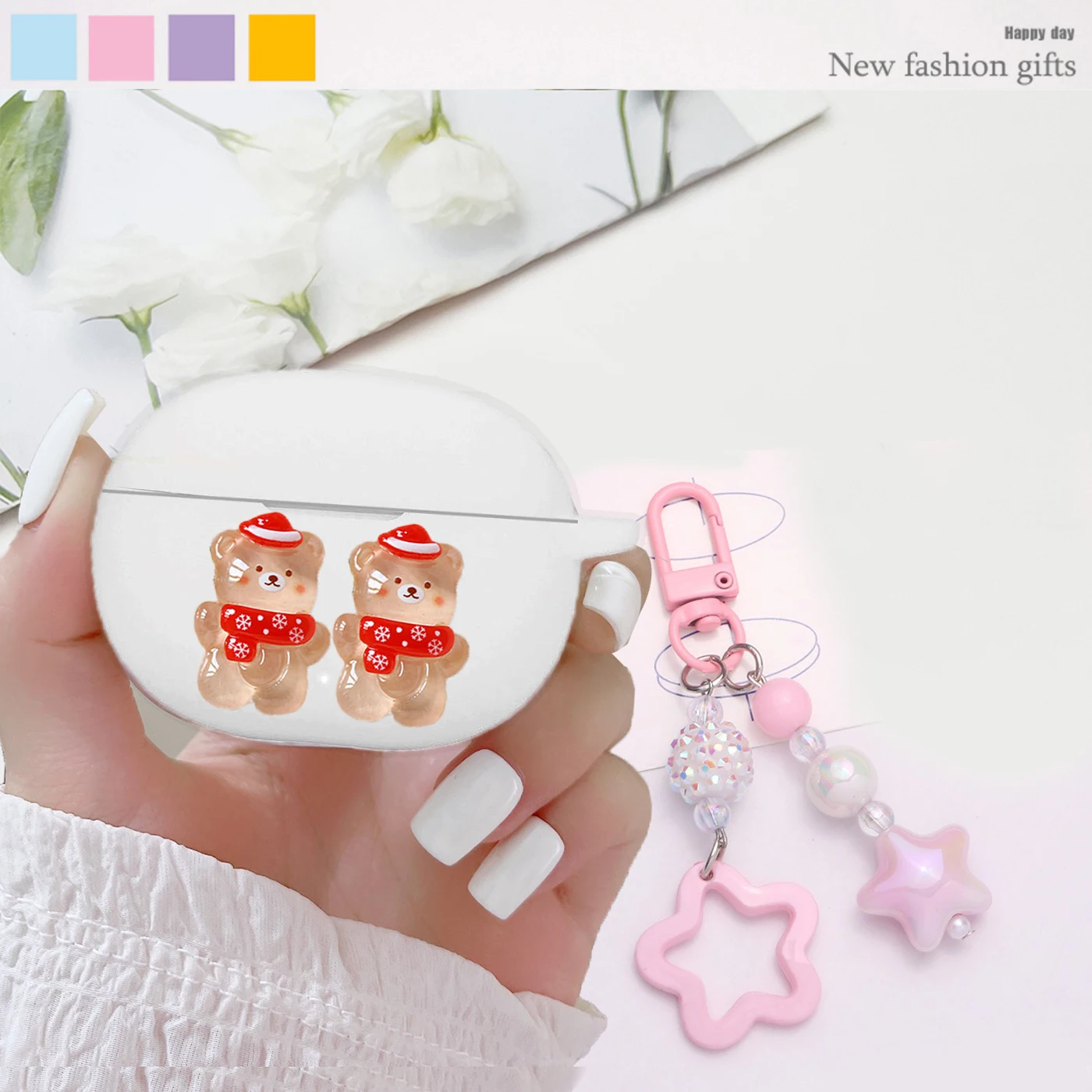 New Cartoon planet cover For Haylou GT1 2022 Case Silicone Earphone cover