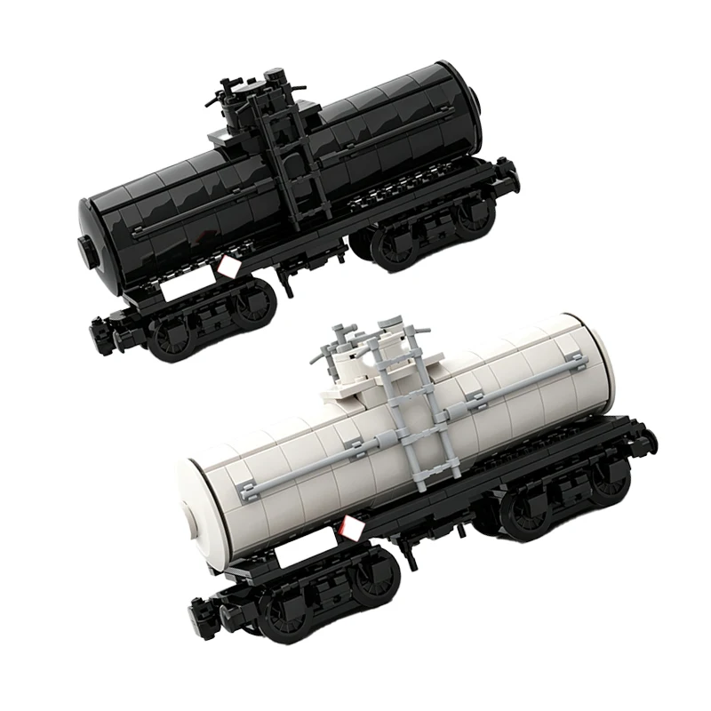 Vintage Railroad Tank Car Modify Train Wagon Model Custom Building Blocks Diy Educational Assembly Birthday Home Collection Gift