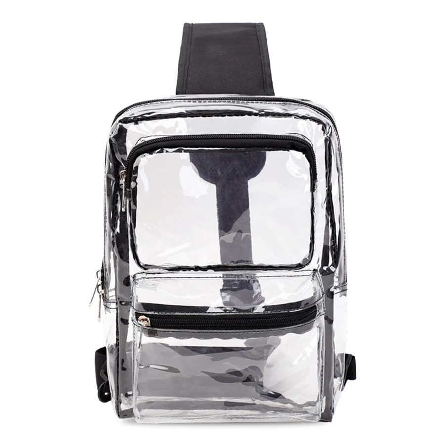 Large Capacity Transparent PVC Crossbody Bag - alternate angle