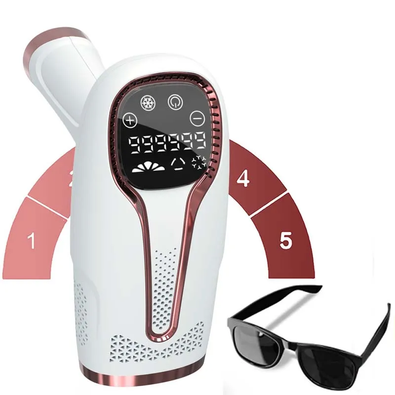 Wireless Ice‑Cooling IPL Hair Remover, Lightweight Portable Hand‑held Painless Epilator for Home Full‑body Use