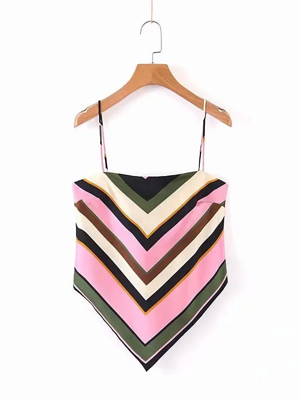 Street Style Printed Lace-Up Casual Women's Vest Polyester Fiber Micro Stretch Short Length Regular Safety Grade a