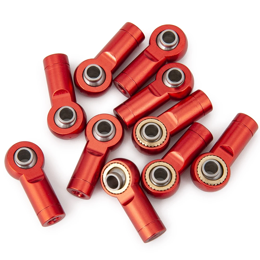 MIBIDAO 5Pcs Aluminum Alloy M3 Link Rod End Ball Joint Left-Hand Thread for Axial SCX10 D90 1/10 RC Crawler Car Truck Model Part
