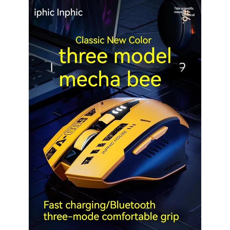 2026 جديد A9 2.4G بلوتوث لاسلكي صامت ماوس ميكا نمط يشعر الميكانيكية لألعاب الكمبيوتر المكتبي ملحقات الكمبيوتر المحمول Ma #2