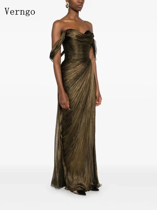 Verngo Shiny Mermaid Prom Gowns Off The Shoulder Mermaid Formal Occasion Dresses Women Modern Evening Dress Customized image 3