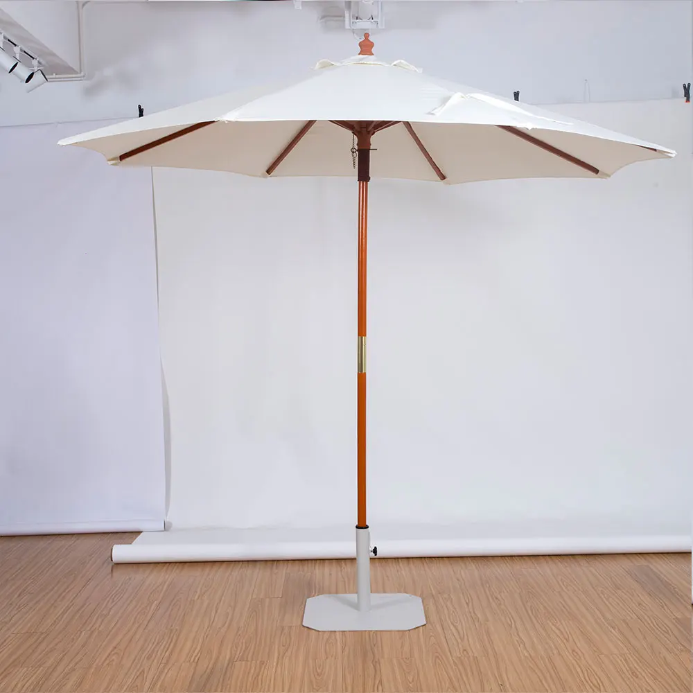 MIA High Quality Bamboo Wooden Outdoor Umbrella Patio Swimming Pool Wood Parasols