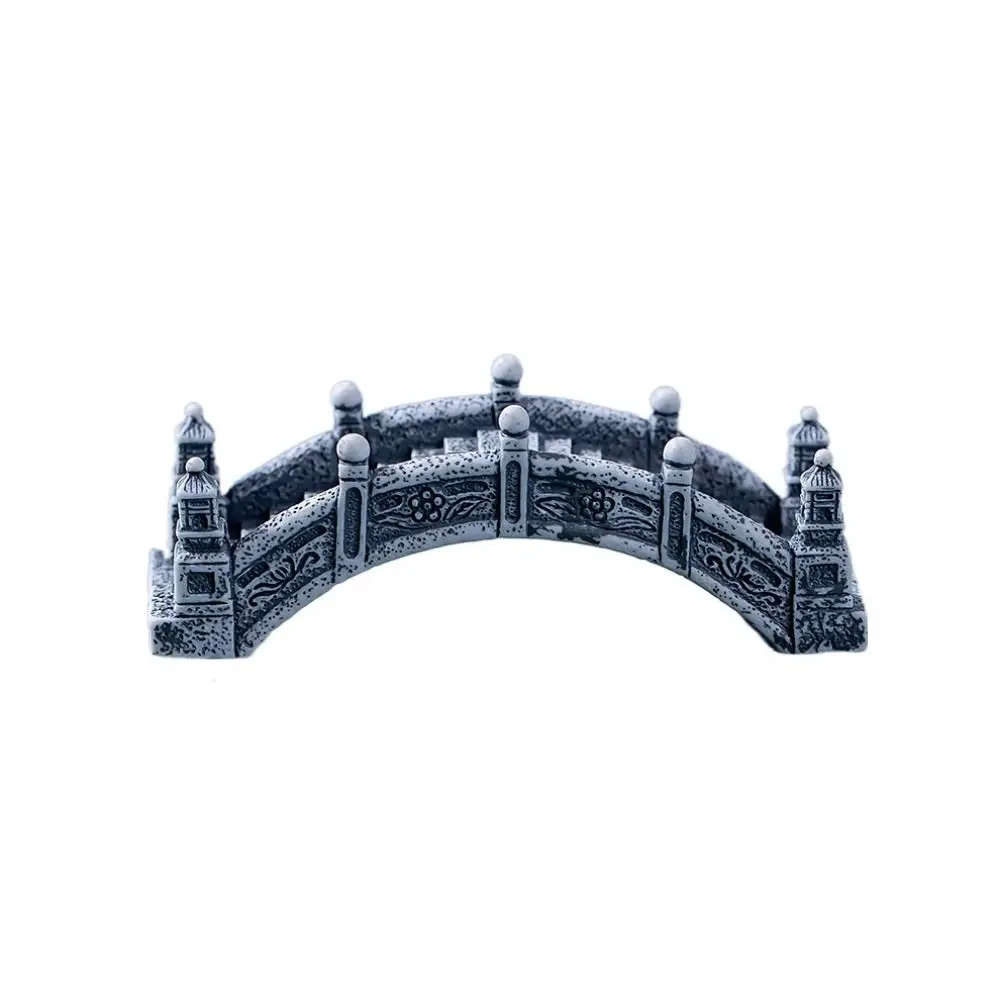 Decorative Rockery Pavilion Bridge Simulation LIfelike Goose Micro Landscape Ornaments Resin Bridge Sand Stones Figurine