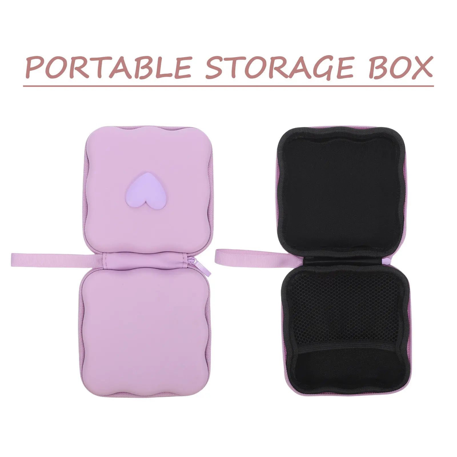 Sanitary Napkin Holder Cute Heart Storage Bag Portable Travel Period Pouch Menstrual Holder Purse Teen Girls Sanitary Napkin