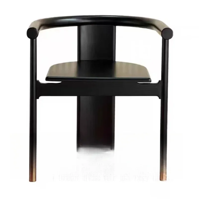 New Chinese style modern simple ash wood armrest dining chair, hotel home negotiation chair medieval model