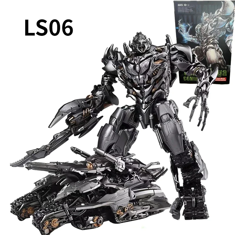 ในสต็อกเปลี่ยนของเล่นLS-06 LS06 ถังMegatron 33 ซม.ภาพยนตร์ซูมโลหะผสมรุ่นหุ่นยนต์ตัวเลขการกระทําของเล่นของขวัญ