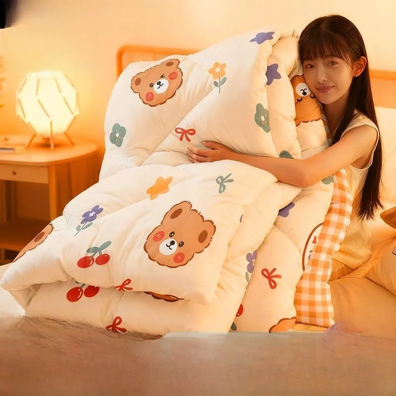 

Thiened Warmth Children's Winter Quilt All Seasons Use Antibacterial Polyester Fiber Filling Durable Sewing Crt Quilt