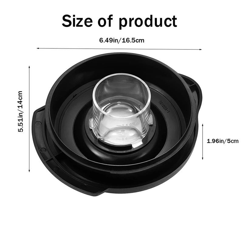 5X غطاء غطاء خلاط زجاجي سعة 6 أكواب لجرة خلاط Os-Ter 124461 -000-000 مناسب لقطع غيار غطاء الخلاطات Os-Ter Pro العالمية S