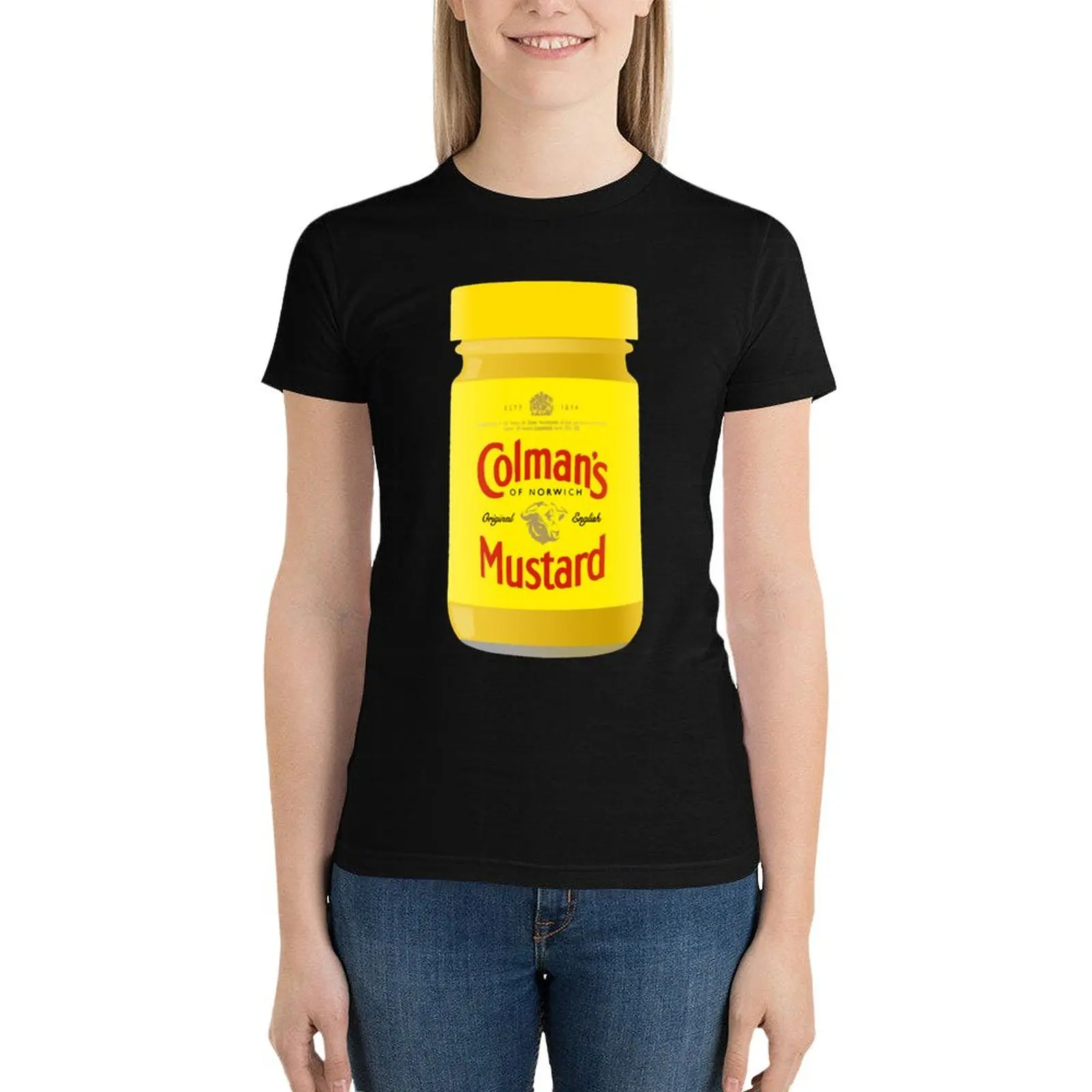 

Colman's Mustard Jar For Fas T-Shirt plus size tops Short sleeve tee t shirt for Women