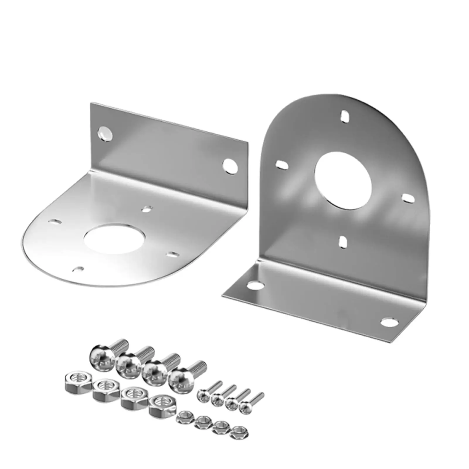 Car Light L Shape Bracket Stainless Steel Round Marker Mounting for Truck Van RV Roof Tail Auxiliary Lighting