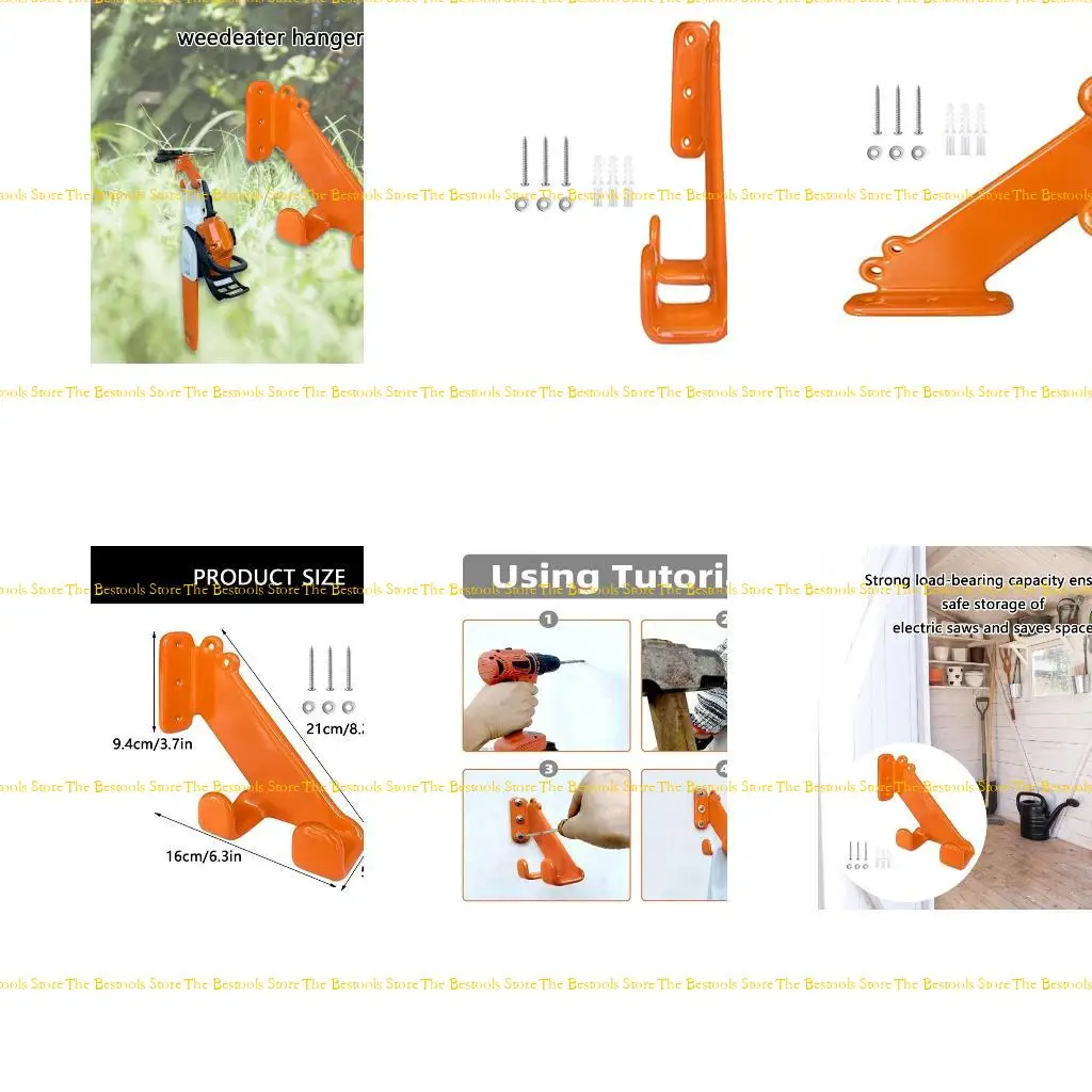 

12PF Chainsaw Wall Mount Holder Hook Heavy Duty Tool Hanger for Organized Storage