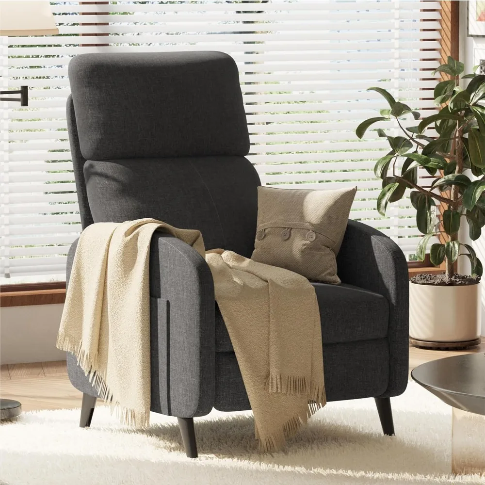 

XC2 Recliner Chair for Adults, Fabric Small Reclining Chair Home Theater Seating with Side Pockets, Adjustable Modern Single So