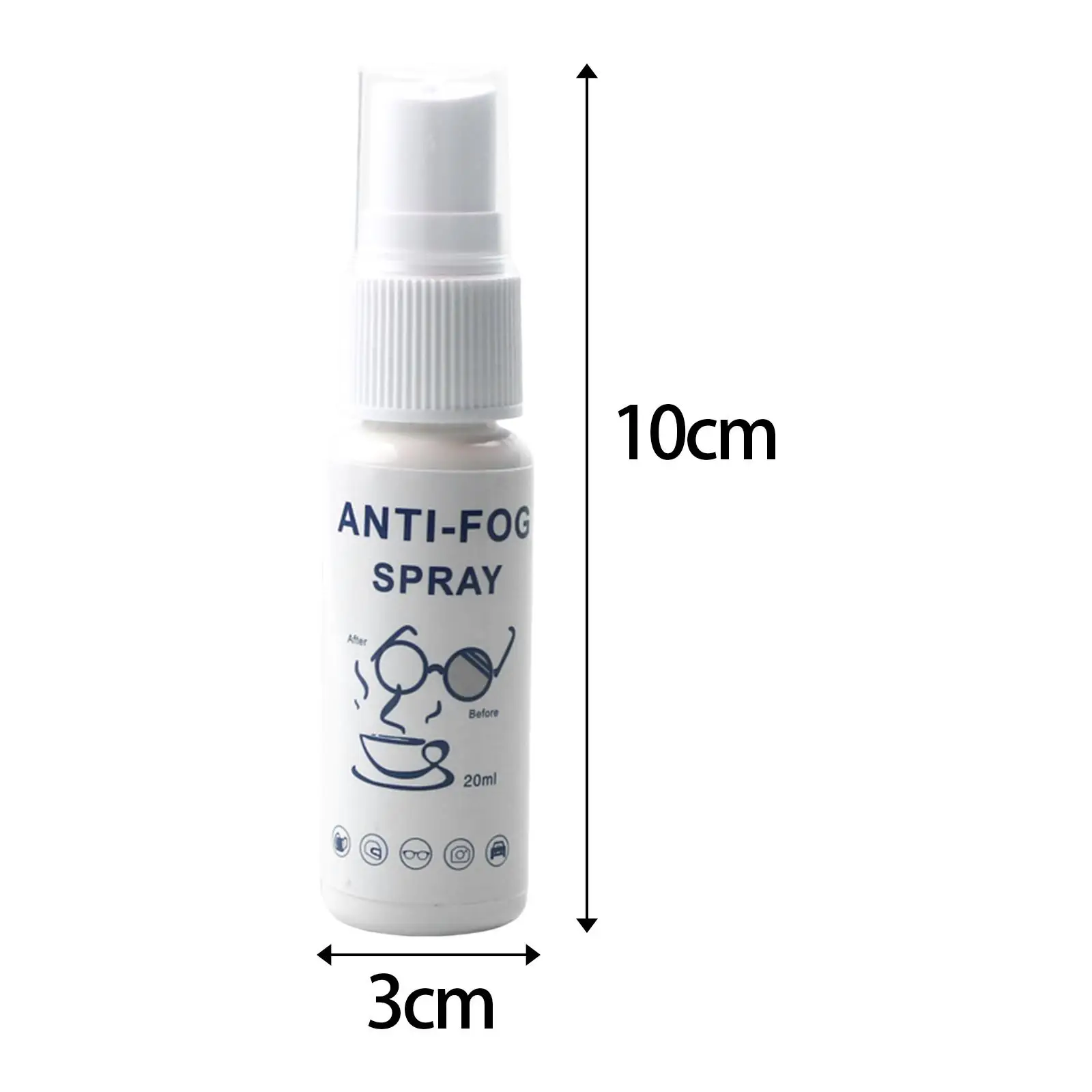 Anti Fog Spray for Glasses, Lens Cleaner Anti Fog Solution 20ml Prevents Fogging Defogger for Eyeglasses for Eyeglasses