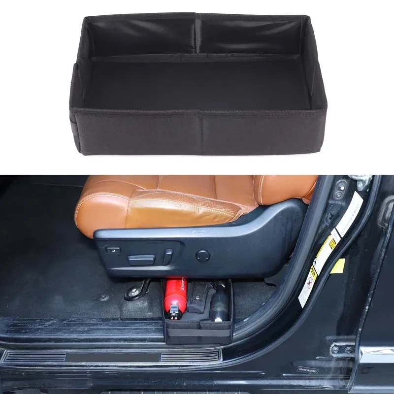 1Pcs cloth black For Toyota Tundra 2014-2021 car under the driver's seat storage box car interior modification accessories