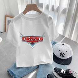 Disney Kids T-shirt Car Pixar Lightning McQueen cartoon Graphic Baby Girl Clothes Boy T-shirt Summer Kids T-shirt