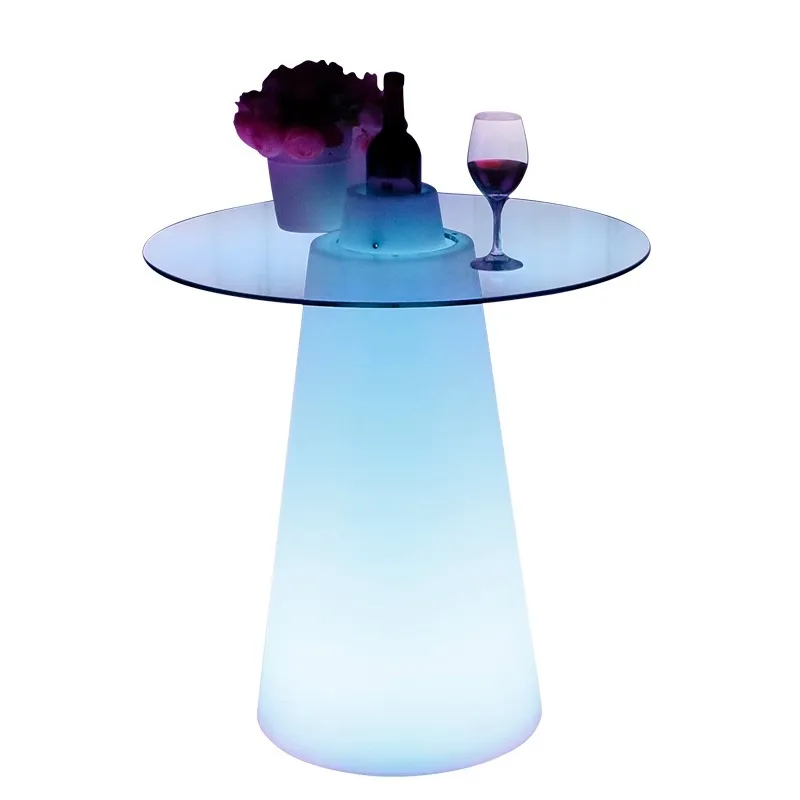 

Bar Bar Chair LED Clear Bar Table and Chair Hotel Balcony Coffee Table