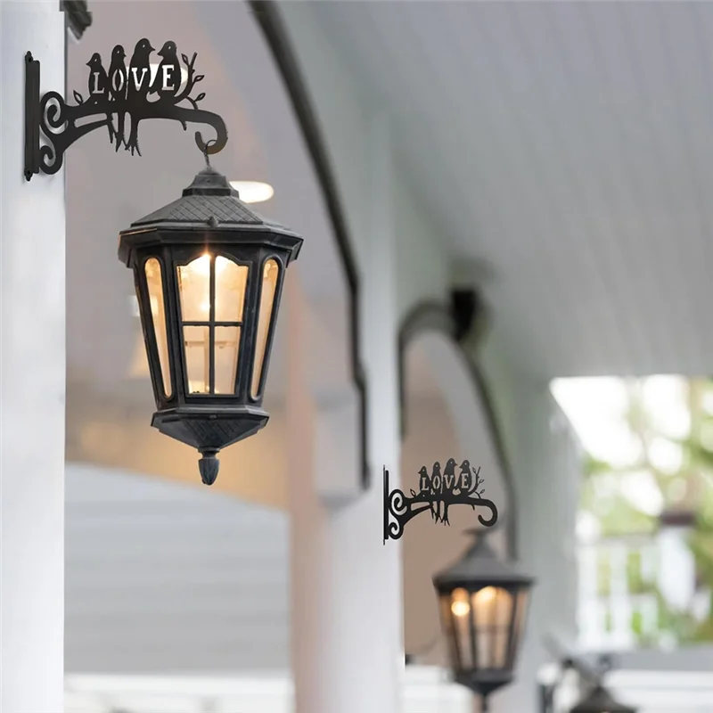 

【B6R-Sale】Aesthetic Plant Hangers Outdoor And Indoor - 10 Inch Metal Hanging Plant Bracket With Beautiful Bird Pattern