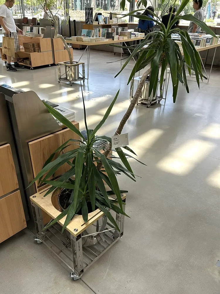 Coffee milk tea bread dessert shop profile ocean board birch flower stand flower box mobile plant placement rack floor