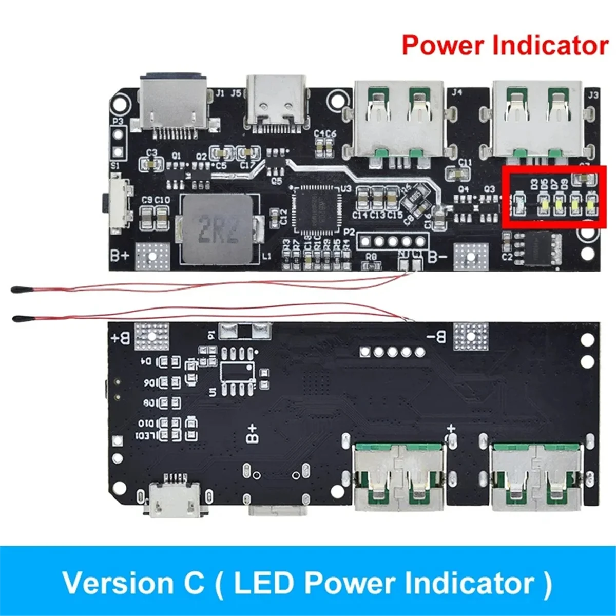 Banque d'alimentation mobile USB LED pour touristes, technologie de charge 22.5, protection de la température, AN01R, QC4.0, QC3.0, 5V, 4.5A, 18650 W, Micro, Type-C