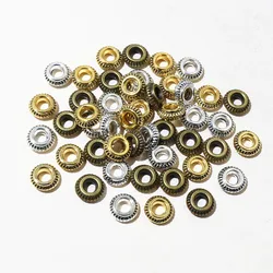 50pcs/lot Antique Gold Silver Plated Ball Crimp End Beads Dia 5mm Stopper Spacer Beads For Diy Jewelry Making Findings Supplies