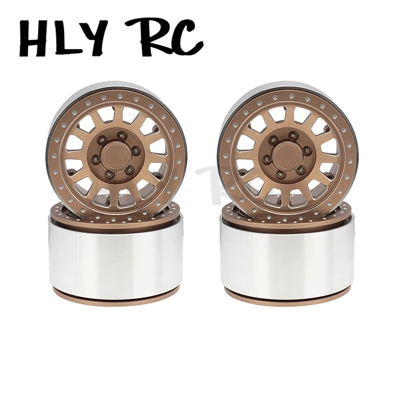 

4PCS CNC Aluminum 2.9" Beadlock Wheel Hub Rim for 1/6 RC Crawler Car Axial SCX6 Jeep JLU Wrangler Trail Honcho 4WD RTR