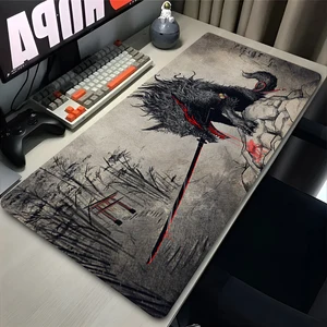 لوحة ماوس أنيمي اليابانية ، حصيرة لوحة مفاتيح بالأبيض والأسود ، كمبيوتر محمول من القمح ، سيف في B-Berserk ، مانجا PC ، قمر ، نجمة ، حصيرة مكتب ناعمة ، XXL أفضل 12 مبيعات بالحجم الطبيعي سيف الشجاعة - No4