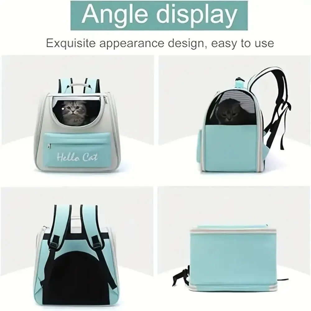 Zaino creativo per animali domestici Borsa da trasporto per gatti impermeabile traspirante Borse per cuccioli da viaggio pieghevoli a mani libere per cuccioli di gatti