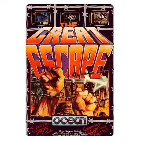 The Great Escape Commodore Amiga Retro Video Game Metal Poster Tin Sign 20*30cm