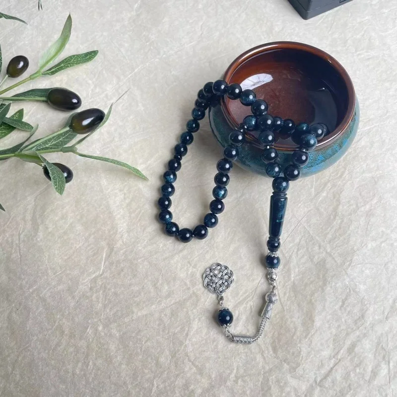 Muslim rosary 10mm 45 acrylic imitation beeswax starlight single ear bracelet TASBIH, Middle Eastern prayer rosary