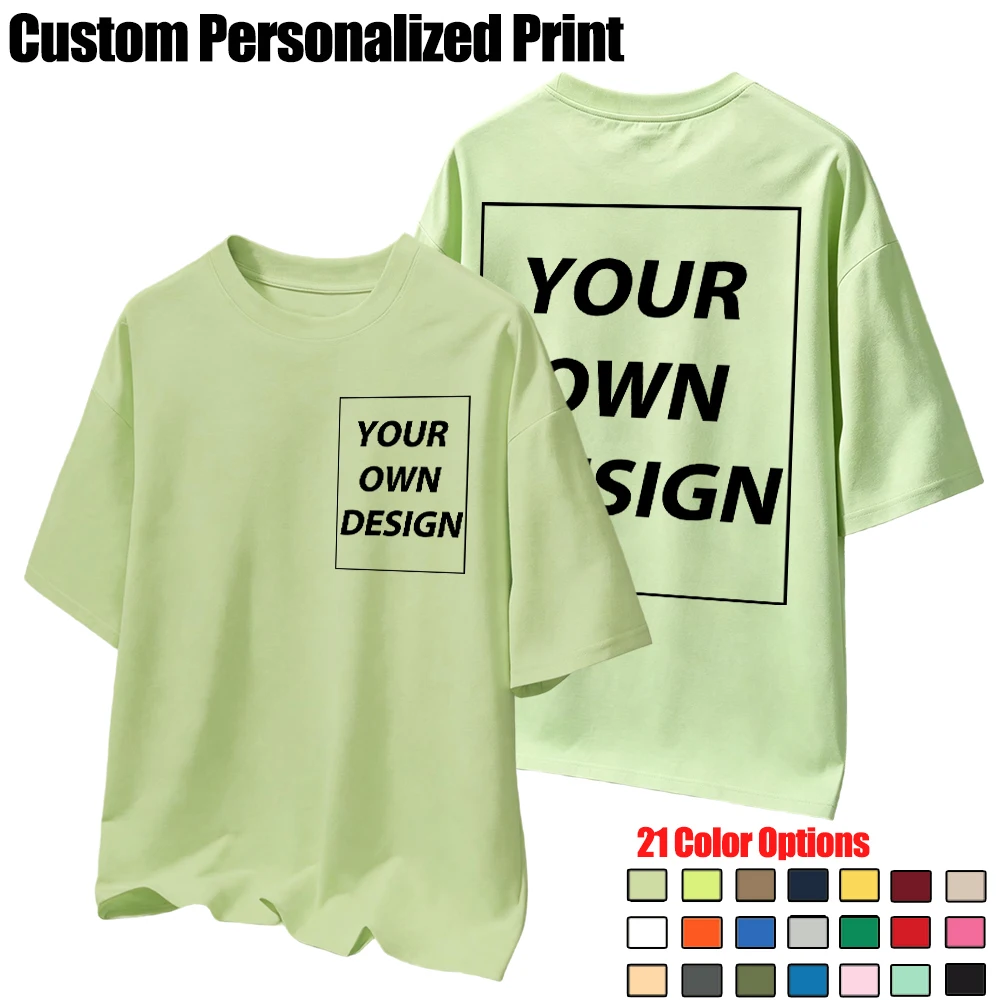 Male Summer Beach Vacation Tee Shirts Personalized Design Customized Short Sleeve Cotton Soft Clothing Casual All-Match Workwear