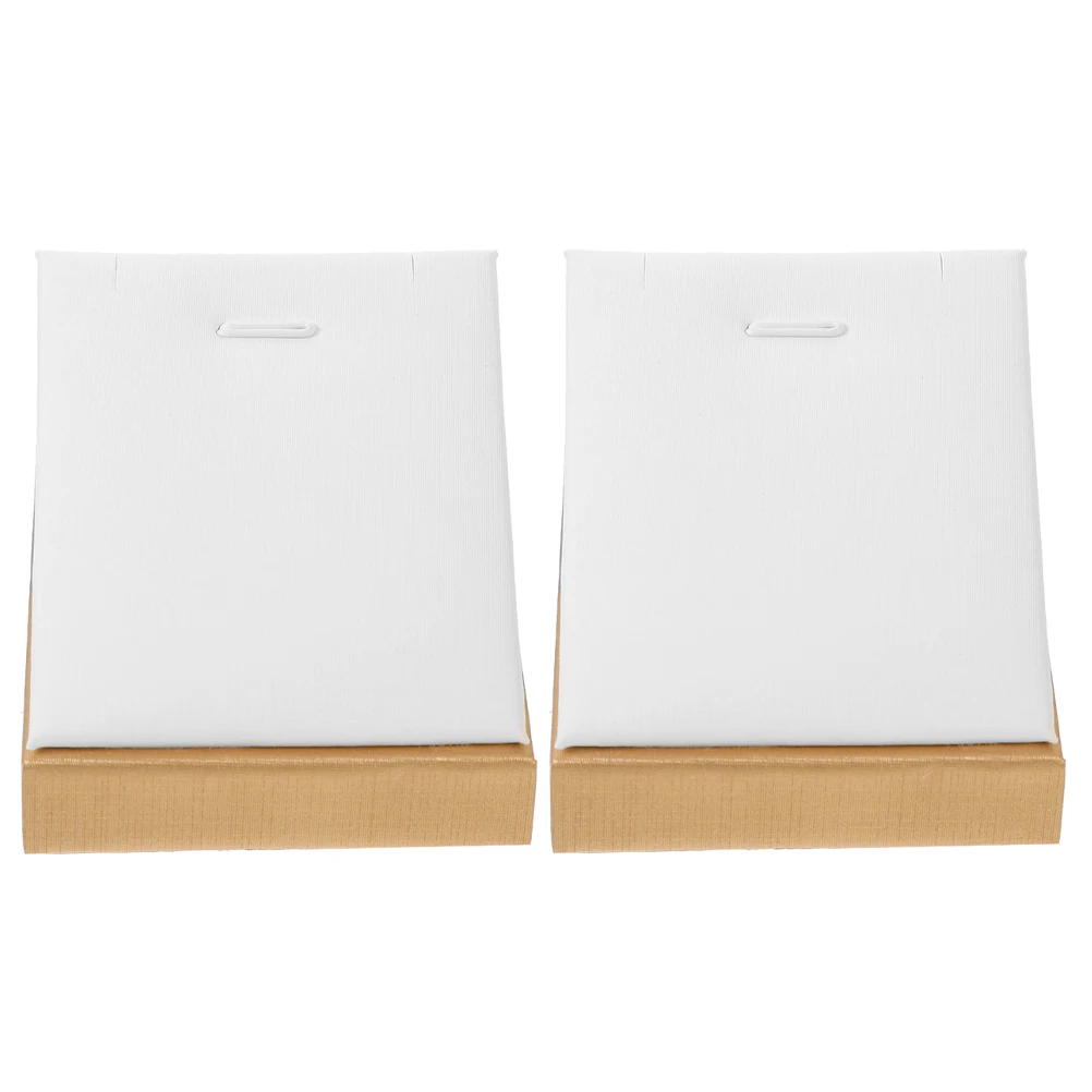 

2 Pcs Jewelry Stand Display Holder Jewelry Stand Velvet Wood Base Organizer For Home Store Trade Shows Exhibitions