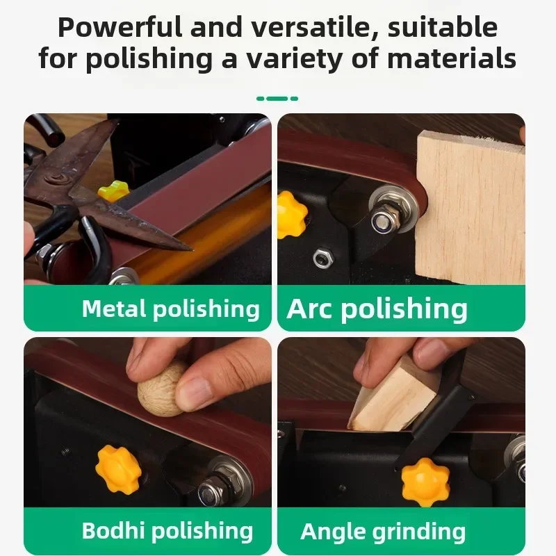 220V Automated DIY Mini Sanding Belt Machine Polisher with Knife Sharpening Function – Desktop Sandpaper Grinding Tool C