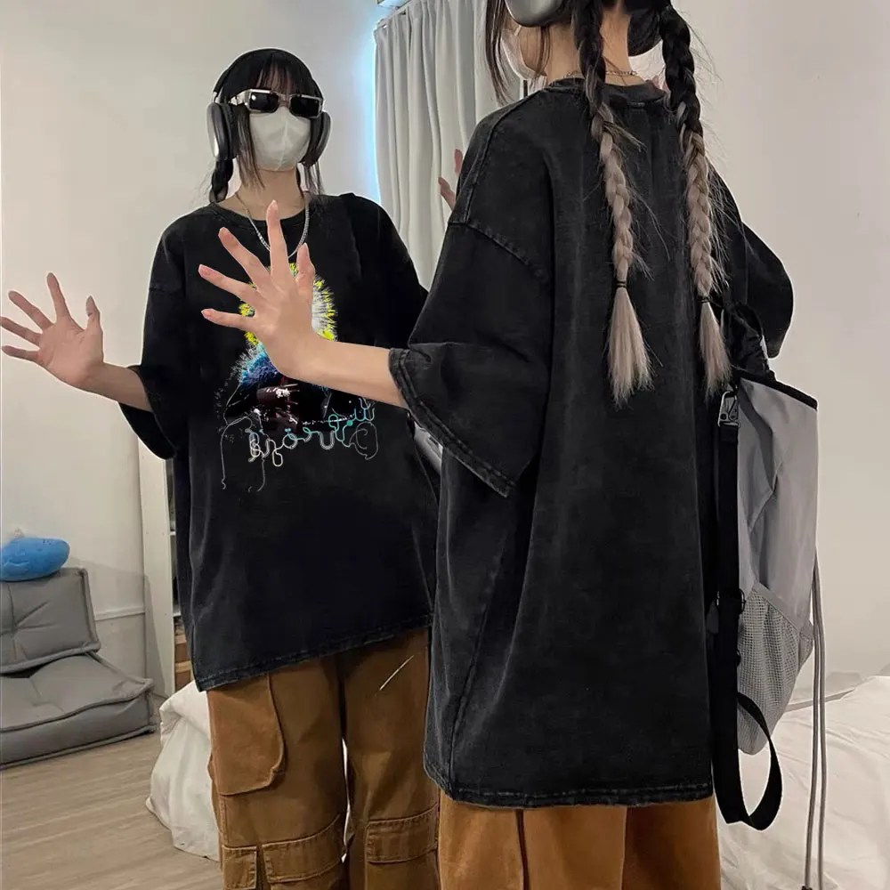 

Washed Vintage Bjork Vulnicura Graphic T-shirt Men Women Hip Hop Fashion Pop Music T Shirt Male Casual Cotton Oversized T-shirts