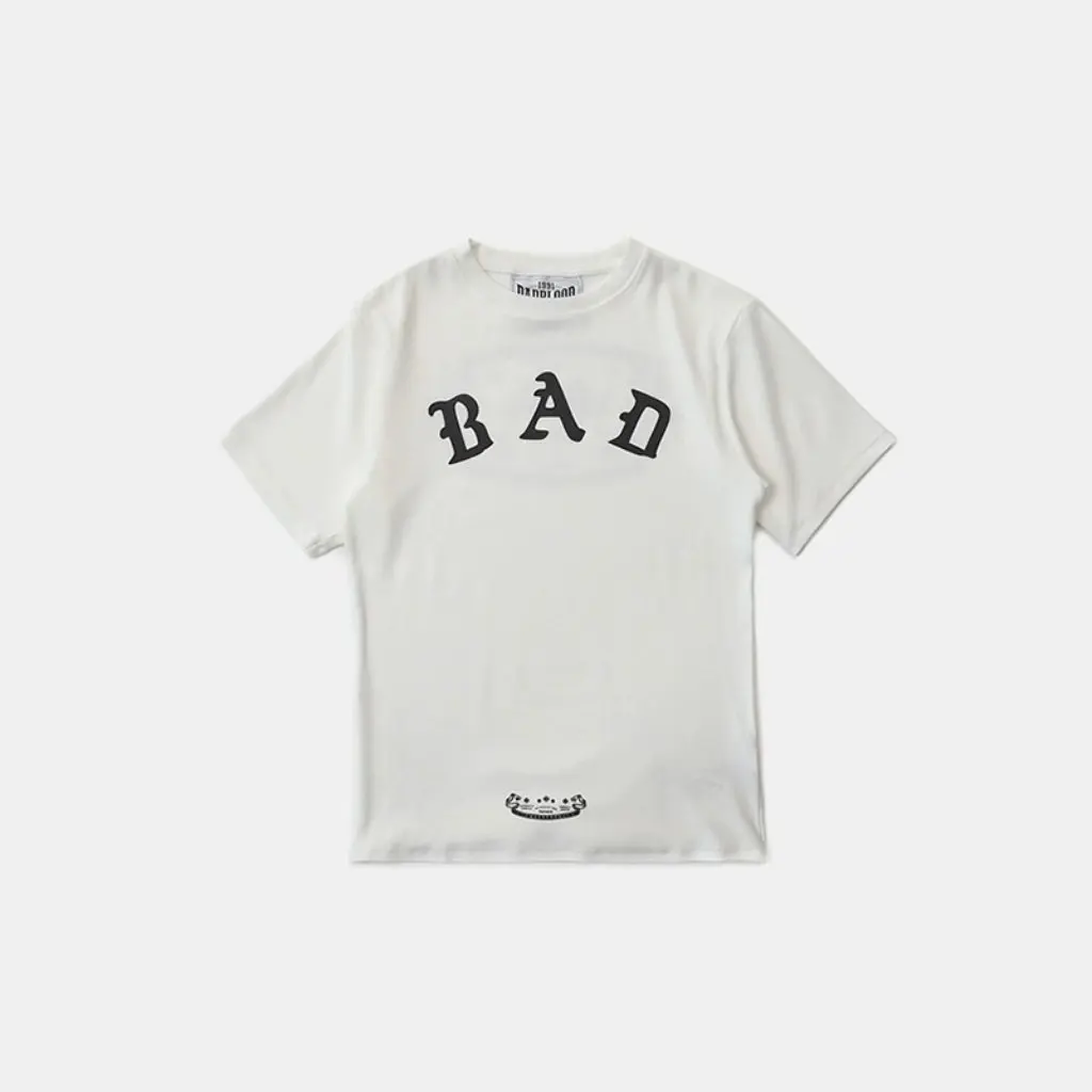 

Women's South Korea Badblood Bcac Series American Style Short T-Shirt Casual Crewneck Printed Top Trendy Hot Girls Design