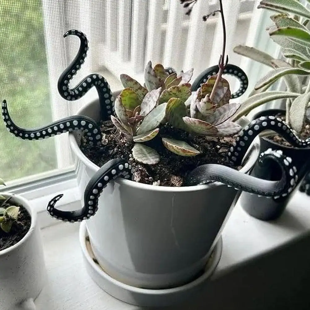 Sea Tentacle 7-piece Set Resin Decoration Tentacle Plant Post Decoration Octopus Plant Post Garden Flowerpot Decoration