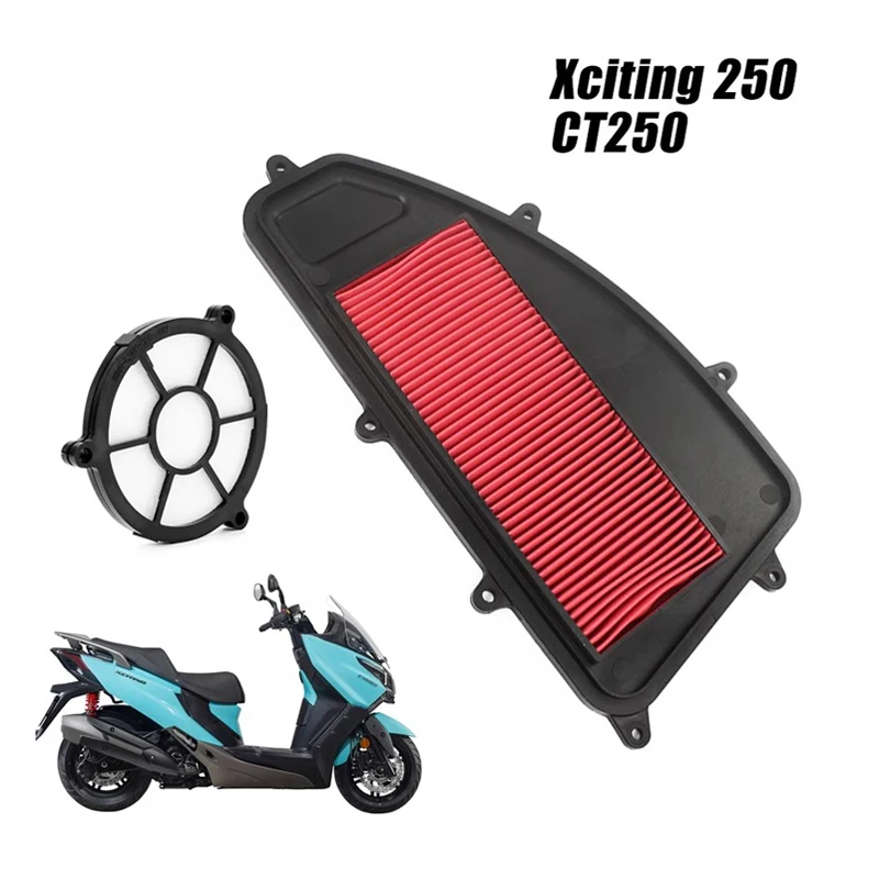 

Motorcycle Air Filter Element for Kymco Guangyang Xciting250i CT250 CK250 X-citing 250i Scooter Air Cleaner Sponge Cover