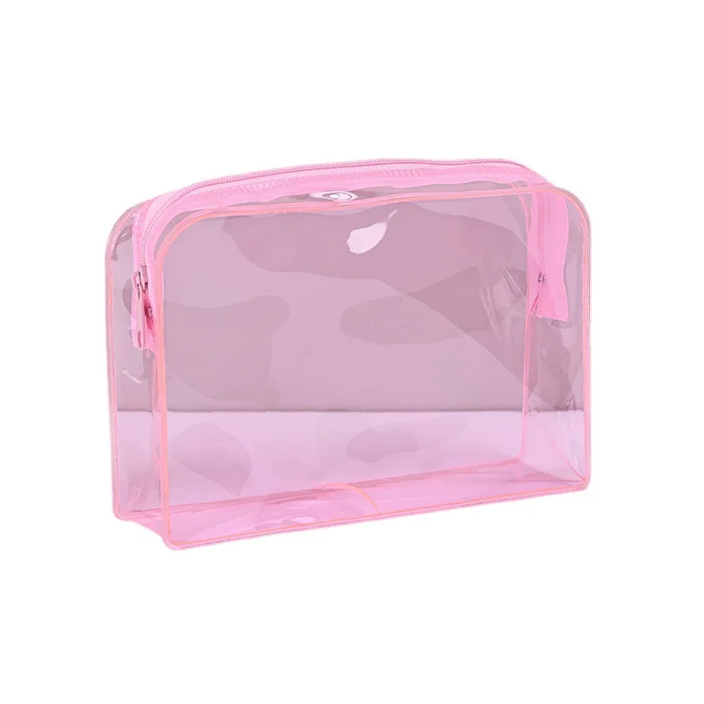 Colorful Transparent Cosmetic Bag Women Makeup Bag PVC Jelly Wash Bag Large Capacity Travel Cosmetics Organizer Makeup Pouch